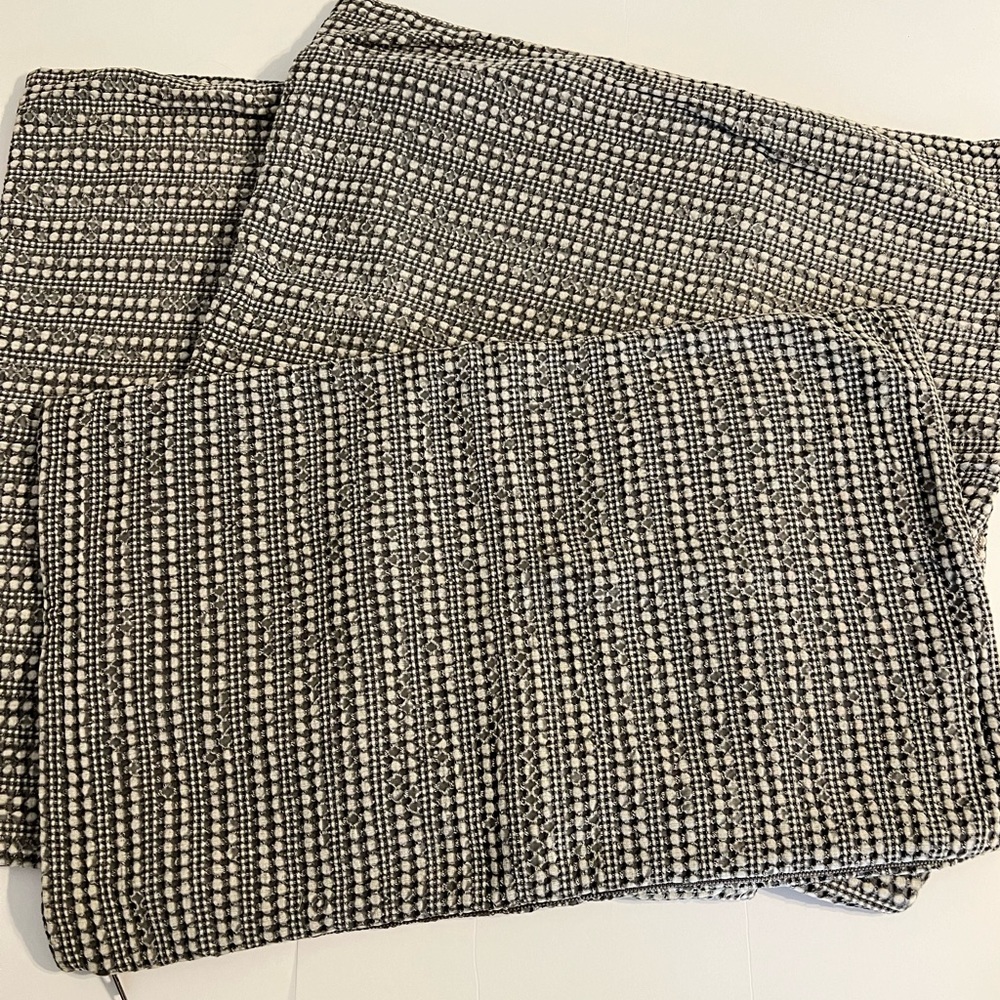 Pottery Barn Gray Honeycomb Pillow Covers